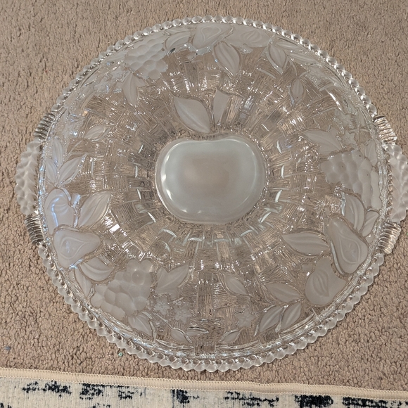 Stunning Vintage Gorham Crystal Apple/Fruit Platter -PERFECT CONDITION - Picture 2 of 6